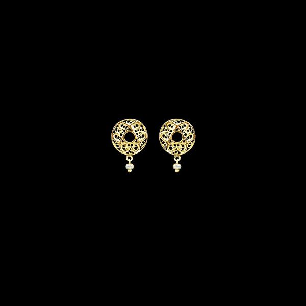 Earrings in Silver Gold plated "Infinite Laces".