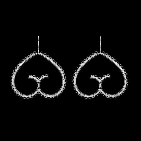 Earrings Heart “Filigree Laces"