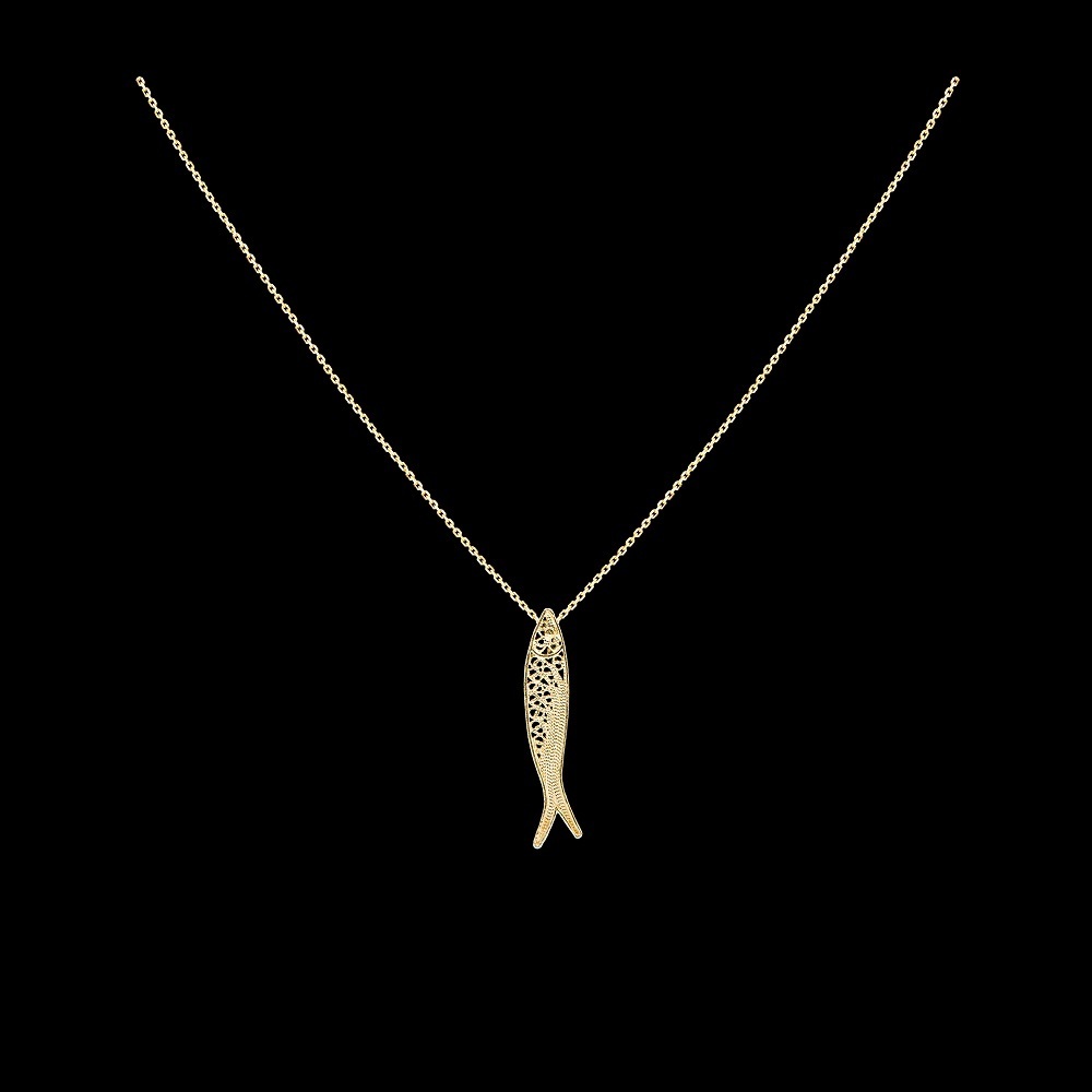 Necklace Sardine Alma e Coracao Portuguese Jewellery