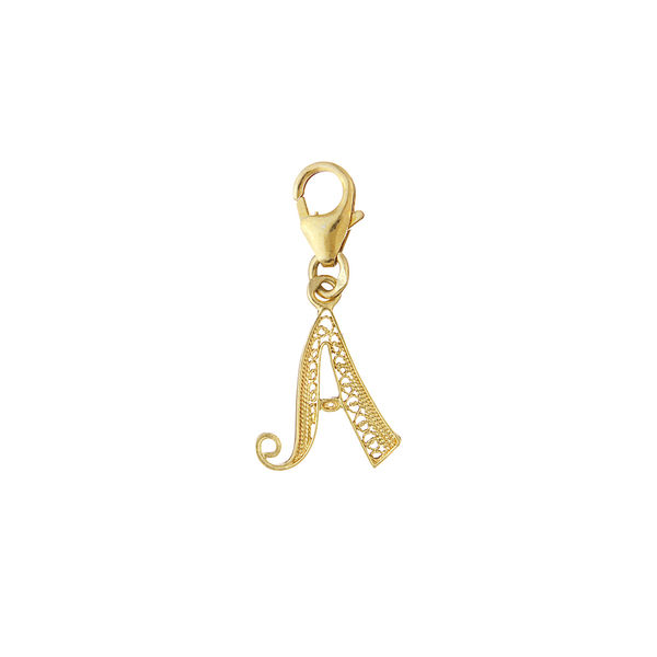 Letter A silver gold plated