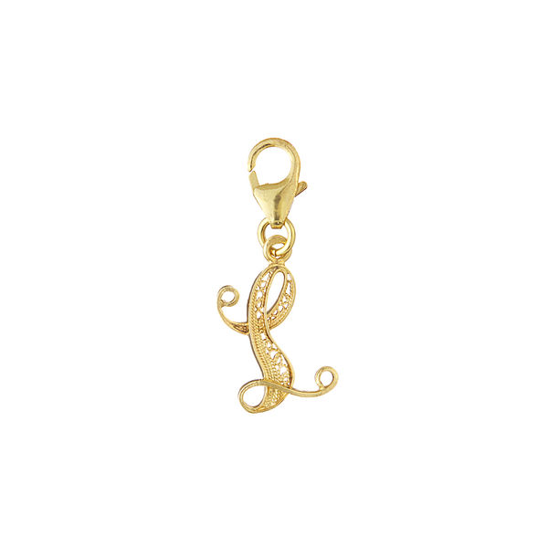 Letter L silver gold plated