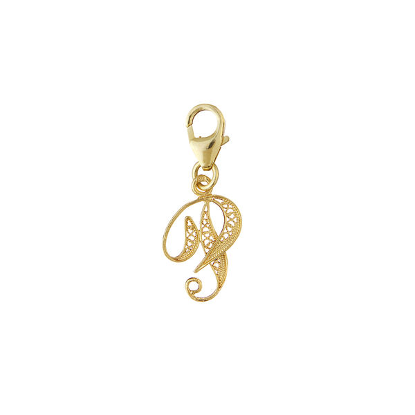Letter P silver gold plated