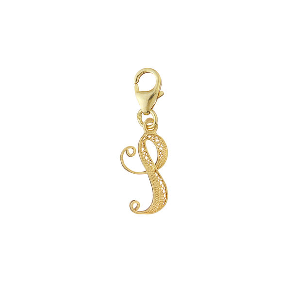 Letter S silver gold plated