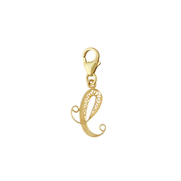 Letter C silver gold plated