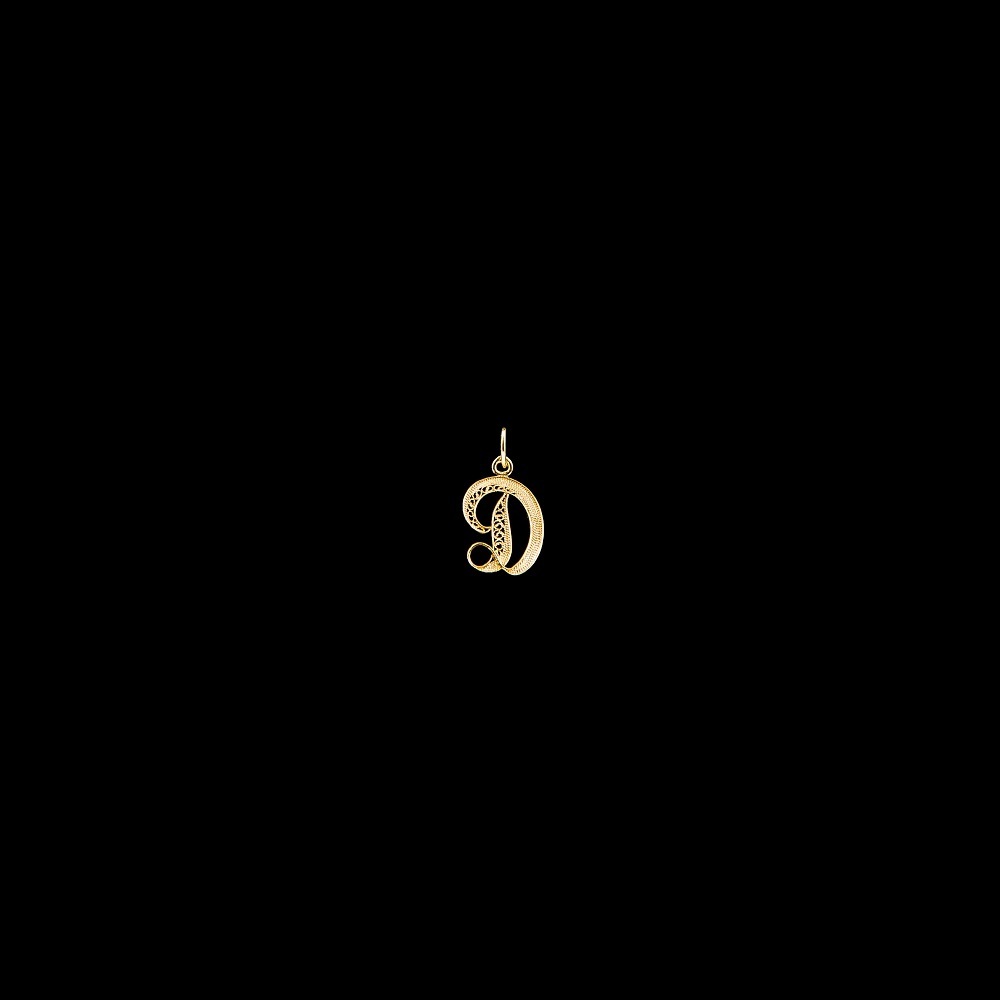 Letter D in Filigree
