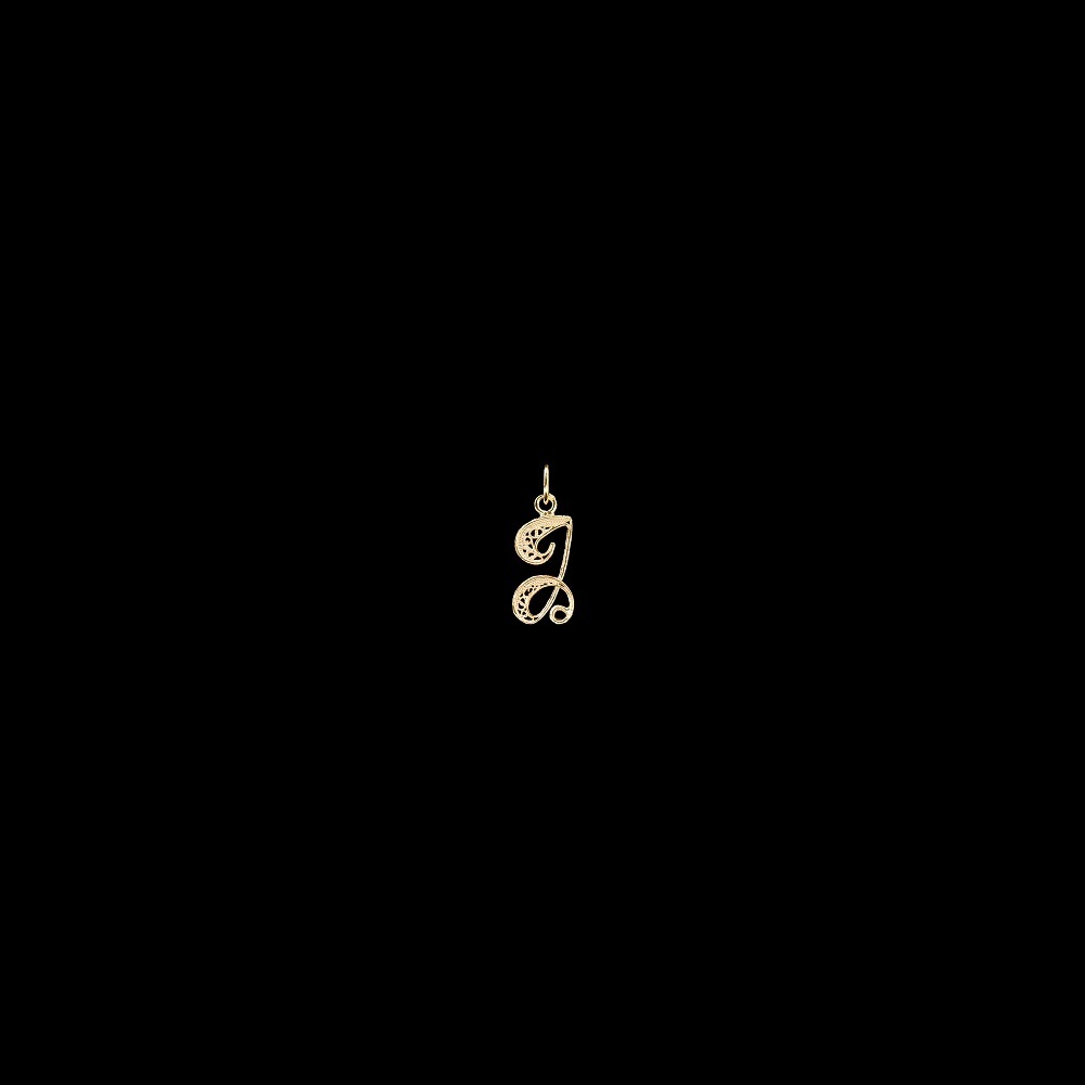 Letter J in Filigree