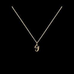 Necklace Letter G silver gold plated
