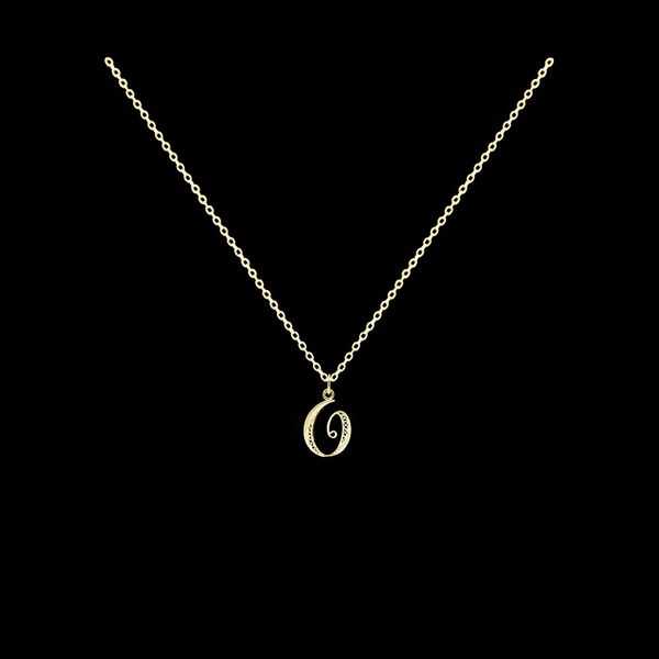 Necklace Letter O silver gold plated