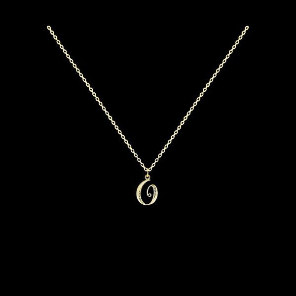Necklace Letter O silver gold plated
