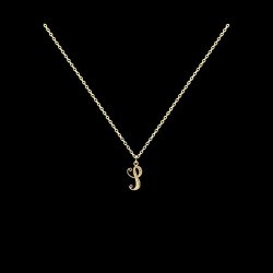 Necklace Letter S silver gold plated
