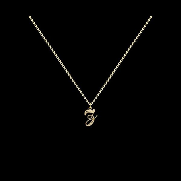 Necklace Letter Z silver gold plated