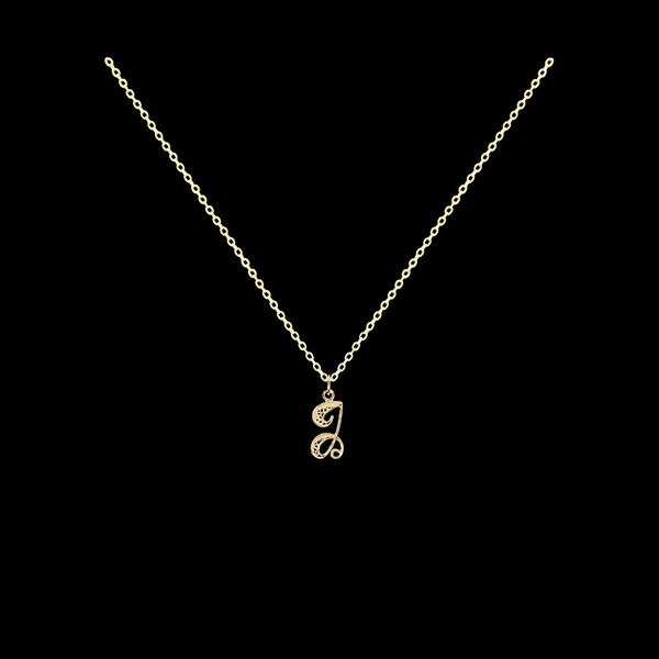 Necklace Letter J silver gold plated