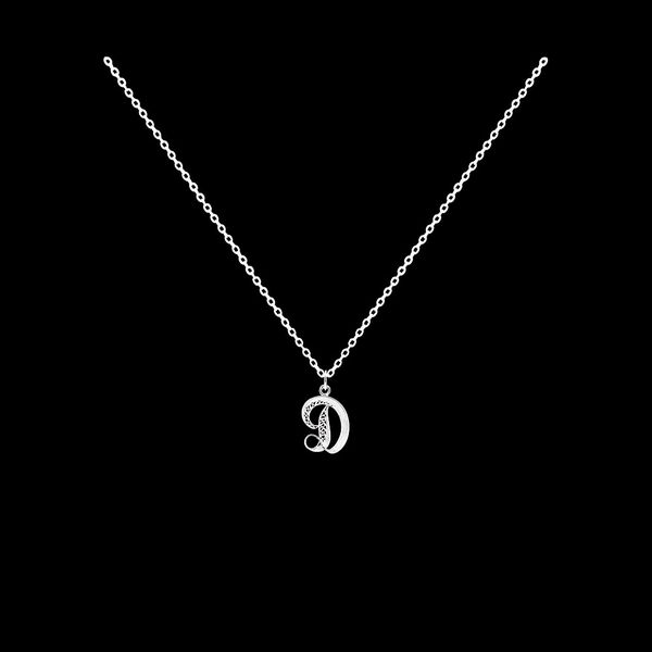 Necklace Letter D silver