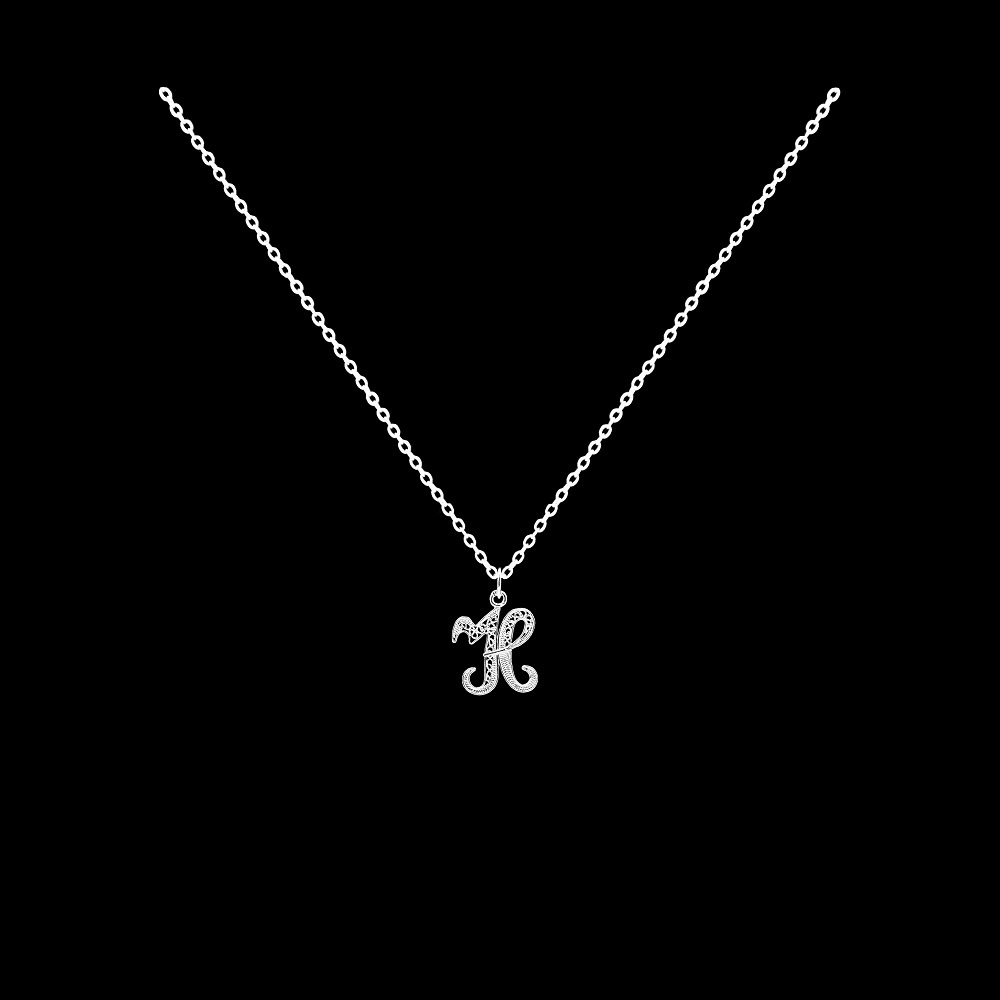 Necklace Letter H silver