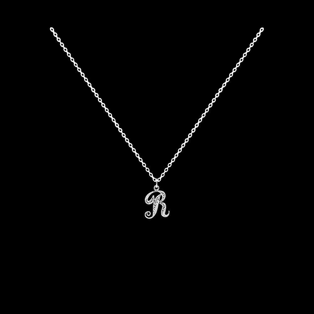 Letter r necklace sterling silver shop