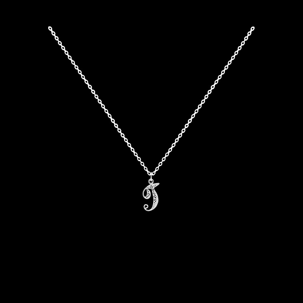 Fio com Letra T em Filigrana.