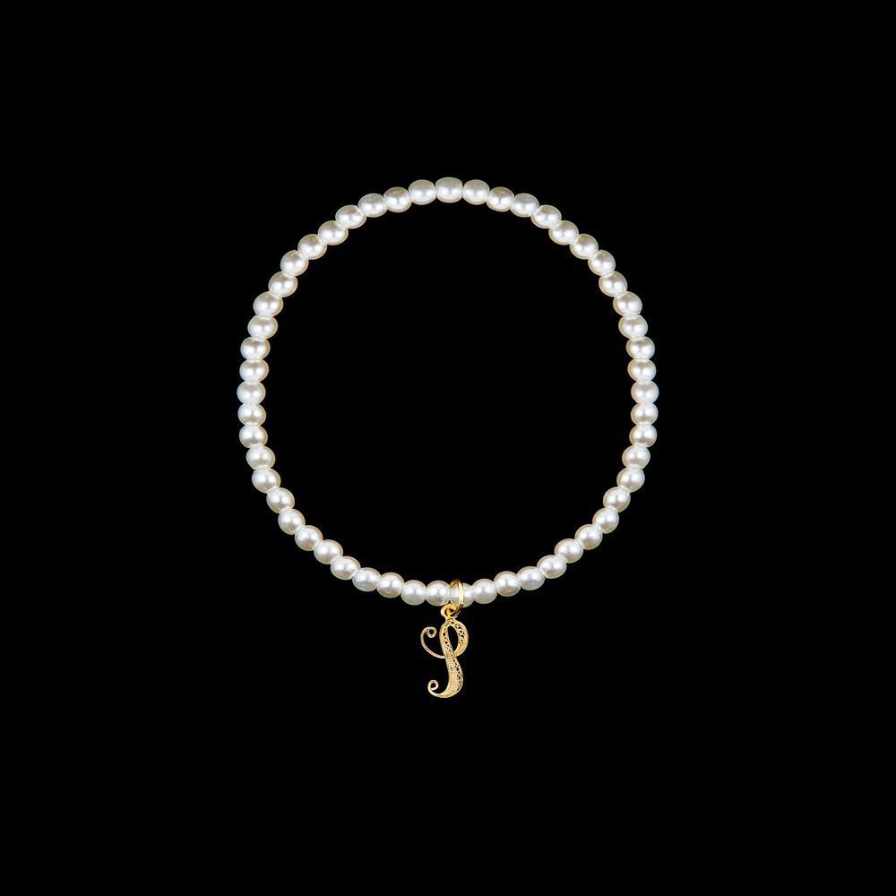 Pulseira com letra S em Filigrana.