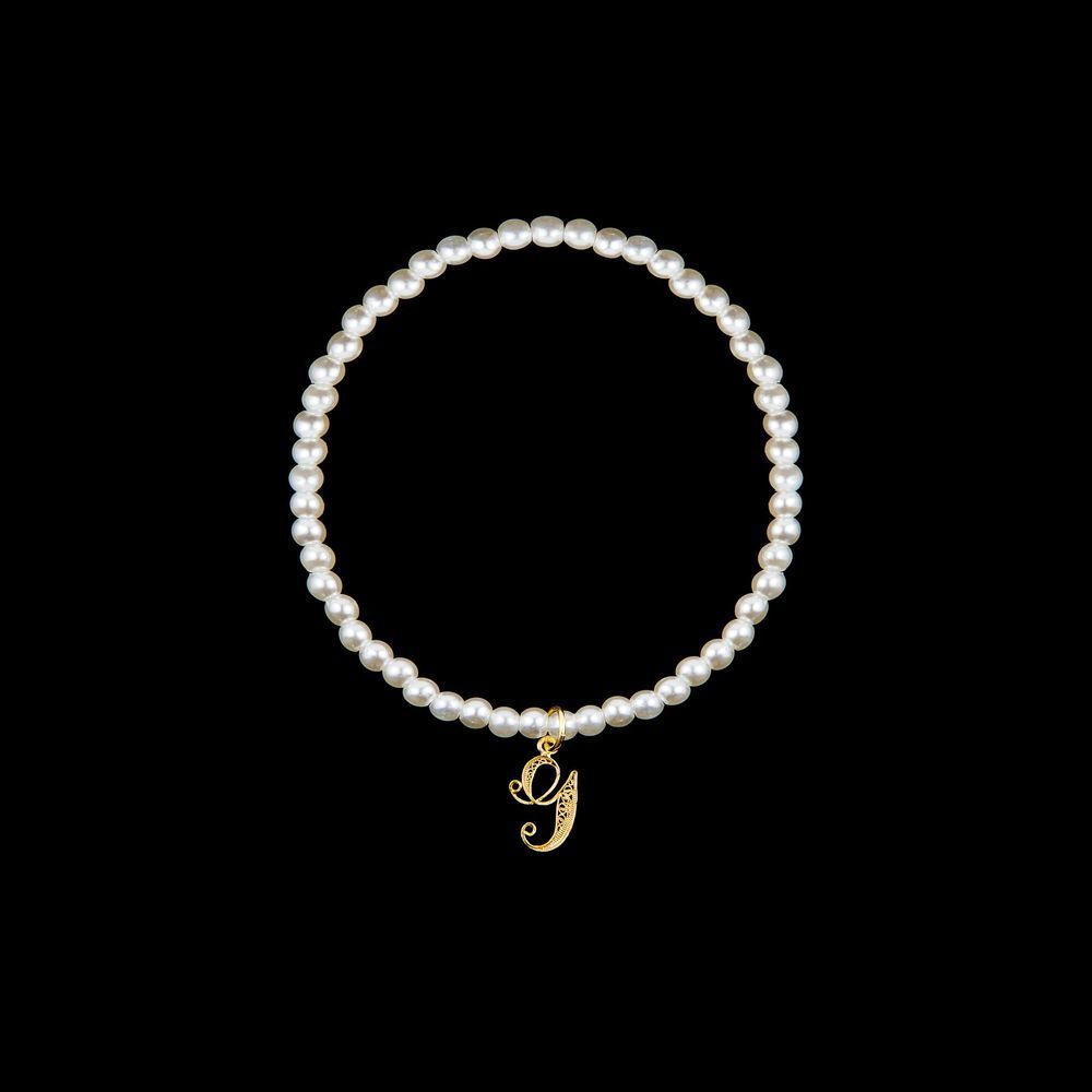 Pulseira com letra G em Filigrana.