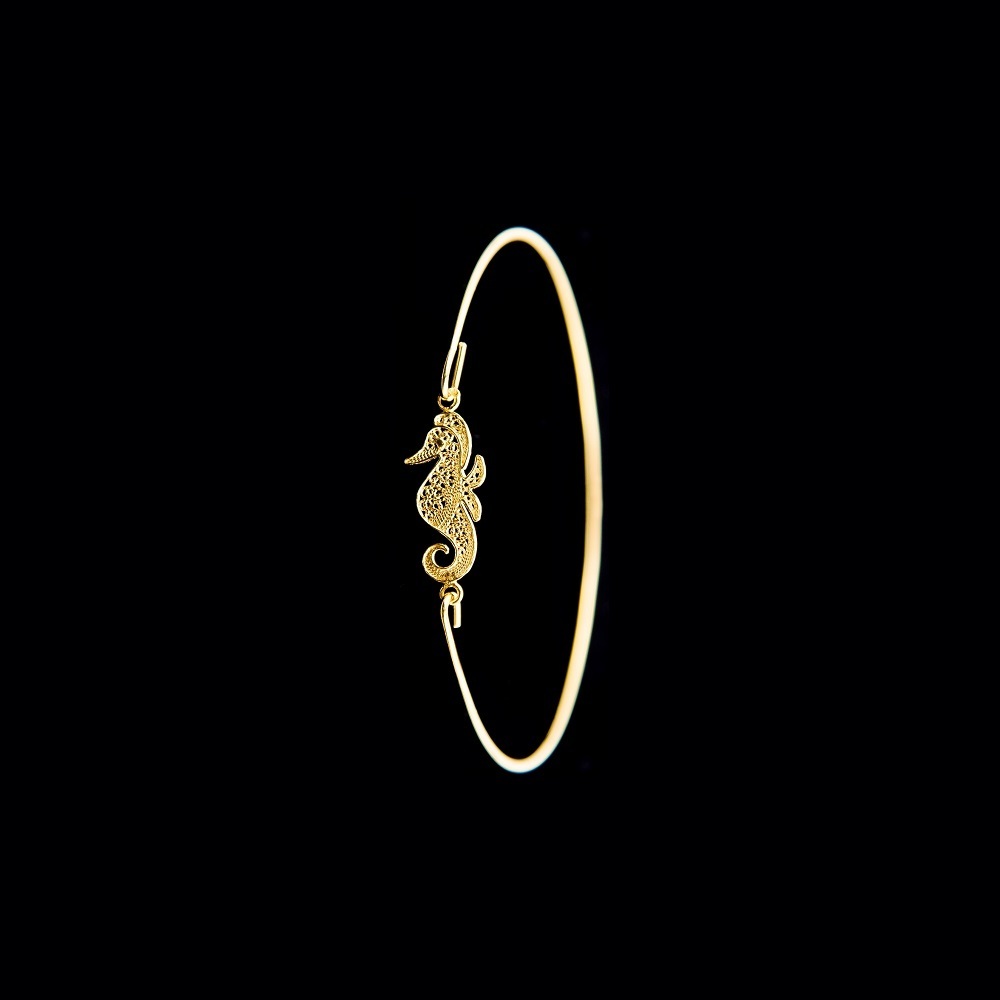 Bracelete Cavalo Marinho em Filigrana.
