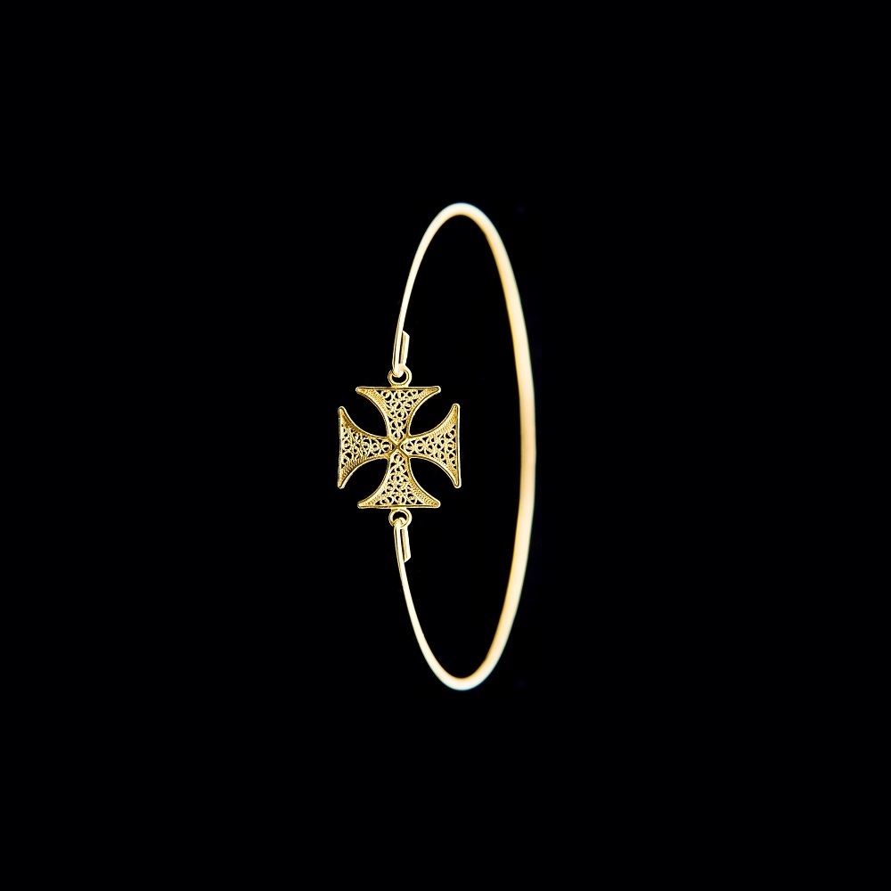 Bracelete Cruz de Malta em Filigrana.