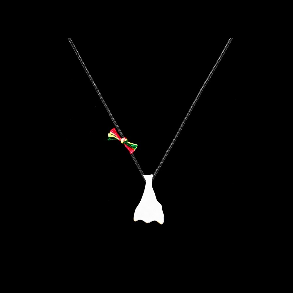 Cotton Necklace with Codfish.