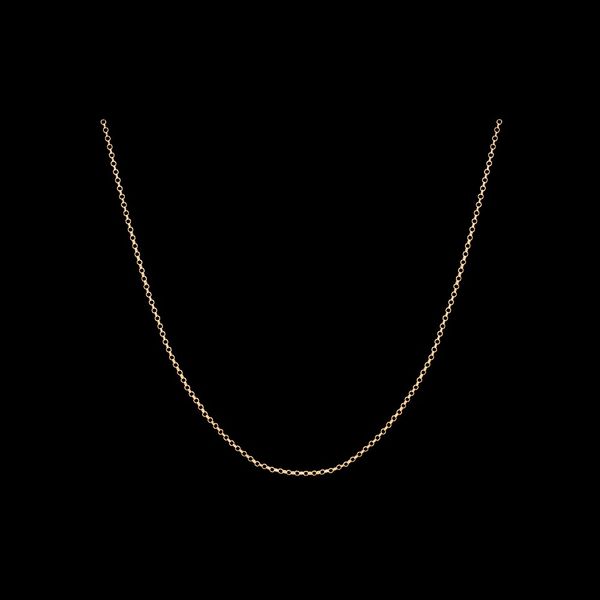Necklace Rolo in Sterling Silver Gold plated short