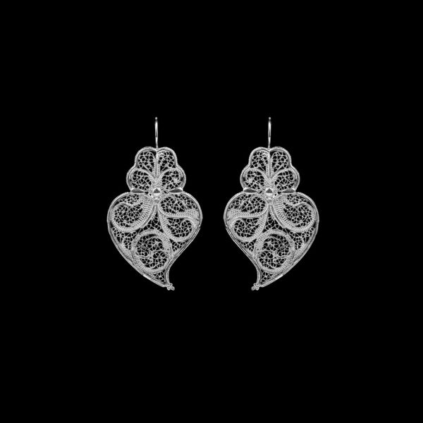 Earrings "Viana's Heart" with 3,5 cm.