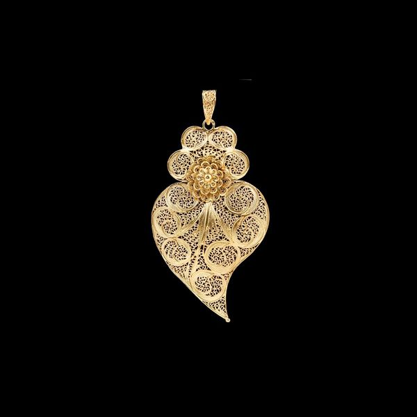 Medal Viana's Heart 6 cm Premium Silver Gold plated