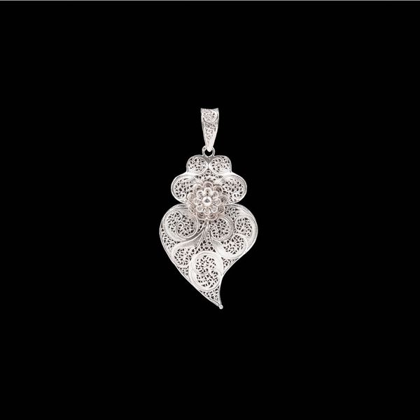 Medal Viana's Heart 4 cm Premium Silver Golg plated