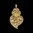 Medal Viana's Heart Portuguese Filigree of 8cm  Silver Golg plated