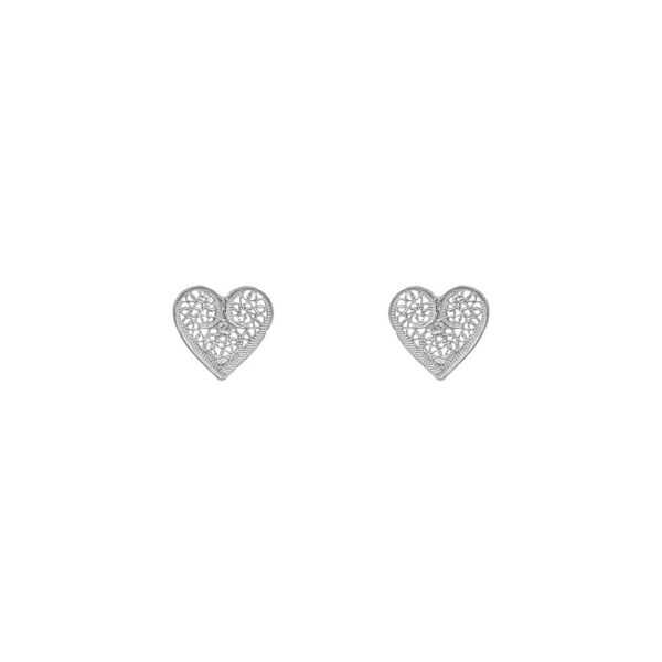 Heart Earrings in Silver