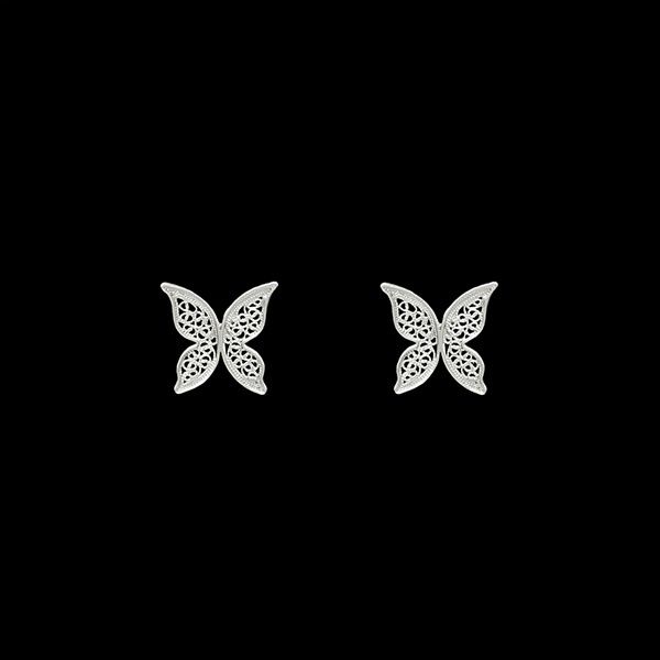 Brincos Prata Borboleta