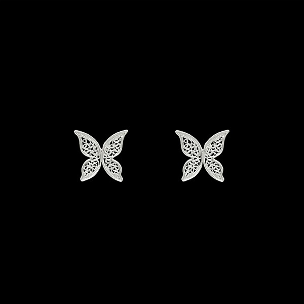 Brincos Prata Borboleta