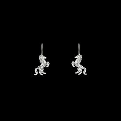 Horse Earrings in Silver