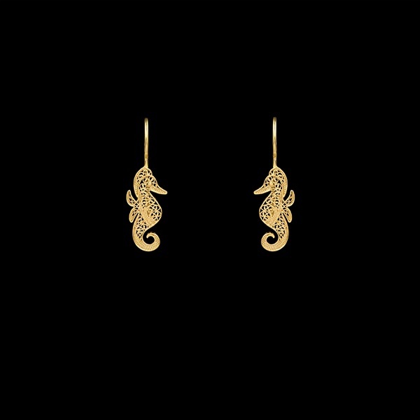 Brincos "Cavalo Marinho" em Filigrana.