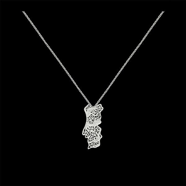 Necklace "Map of Portugal".