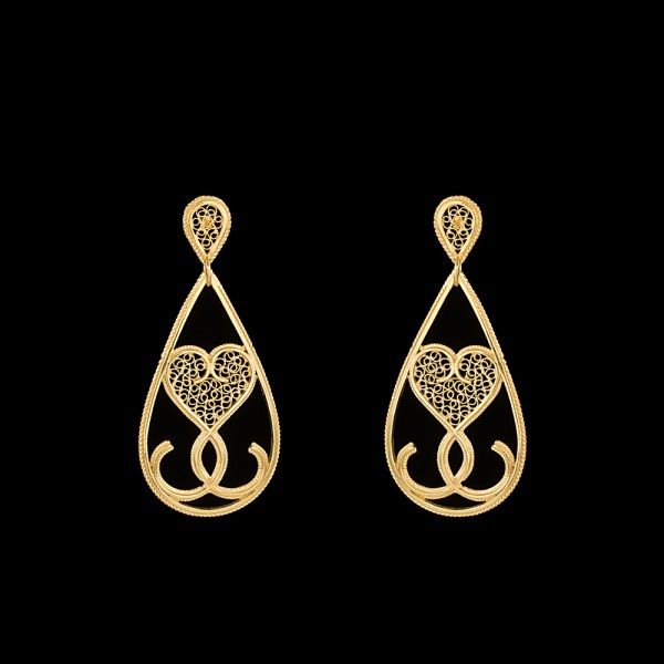 Earrings in Silver Gold plated "ADN"