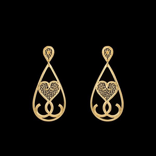 Earrings in Silver Gold plated "ADN"