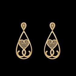 Earrings in Silver Gold plated "ADN"