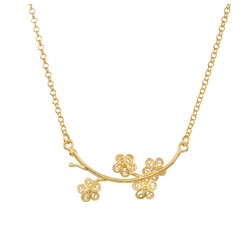 Necklace "Spring" in Silver Gold plated