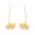 Earrings in Silver Gold plated "Ginkgo Biloba".