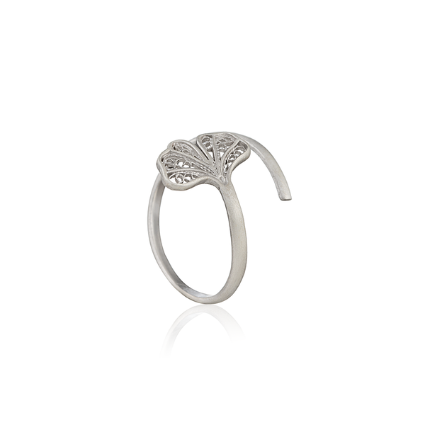 Ring "Ginkgo Biloba" in Silver