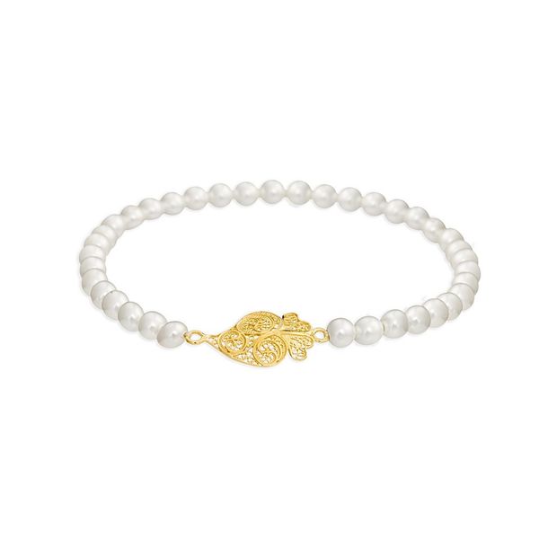 Pearls Bracelet "Heart's of Viana", Portuguese Filigree