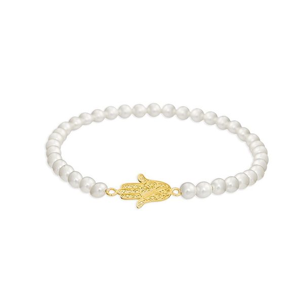 Pearls Bracelet  "Hand of Phatima", Portuguese Filigree