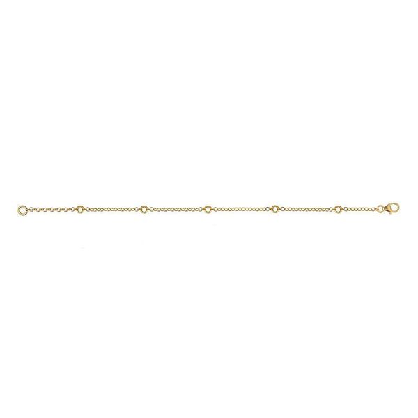 Pulseira Charms Prata Dourada 20cm
