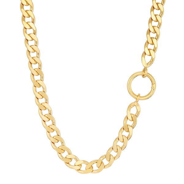 Necklace Vintage, Curb Chain, Silver Gold plated
