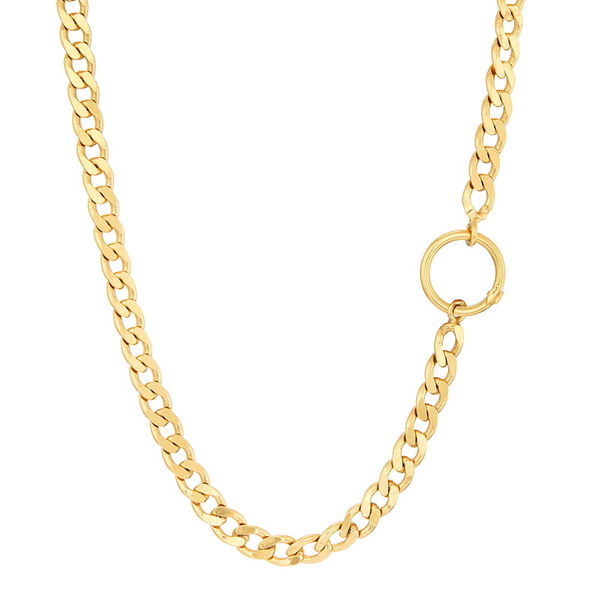 Necklace Vintage, Curb Chain, Silver Gold plated