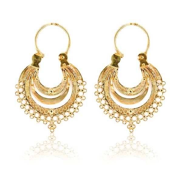 Hoop Earrings "Arrecadas de Viana" with 4,5 cm.