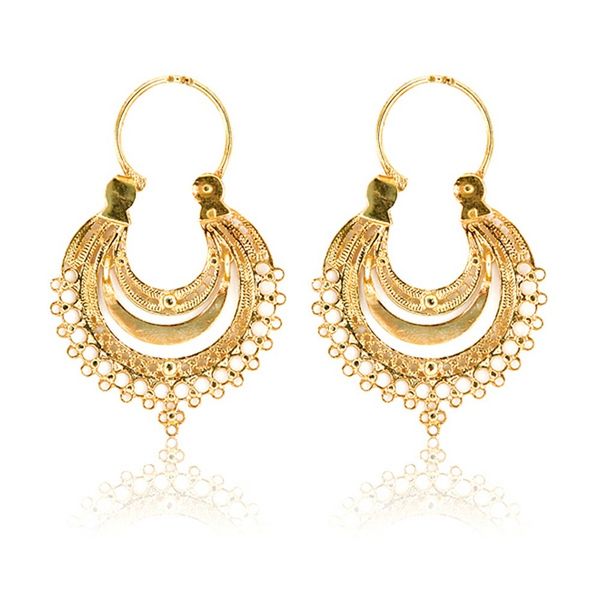 Hoop Earrings "Arrecadas de Viana" with 4,5 cm.