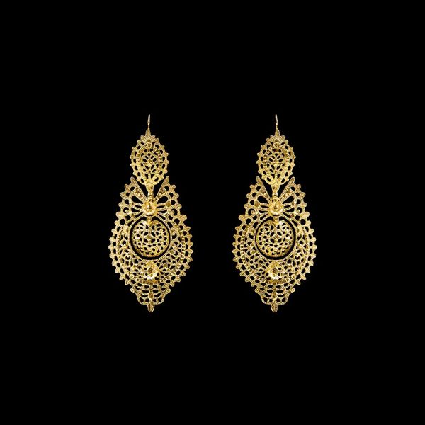 Earrings "Queen" with 7,5 cm.